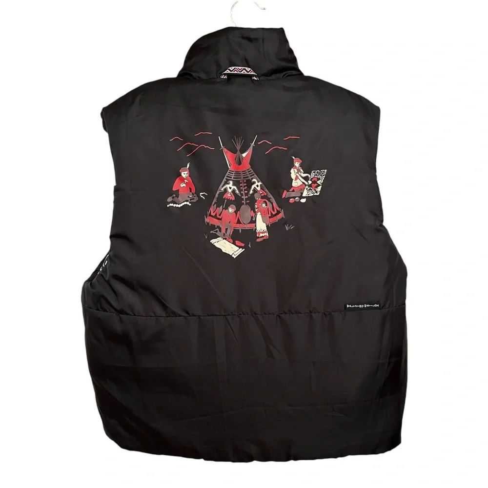 Kapital Bandana Paisley Print Reversible Nylon Keel Weaving Puffer Vest Size 1 - Picture 6 of 14